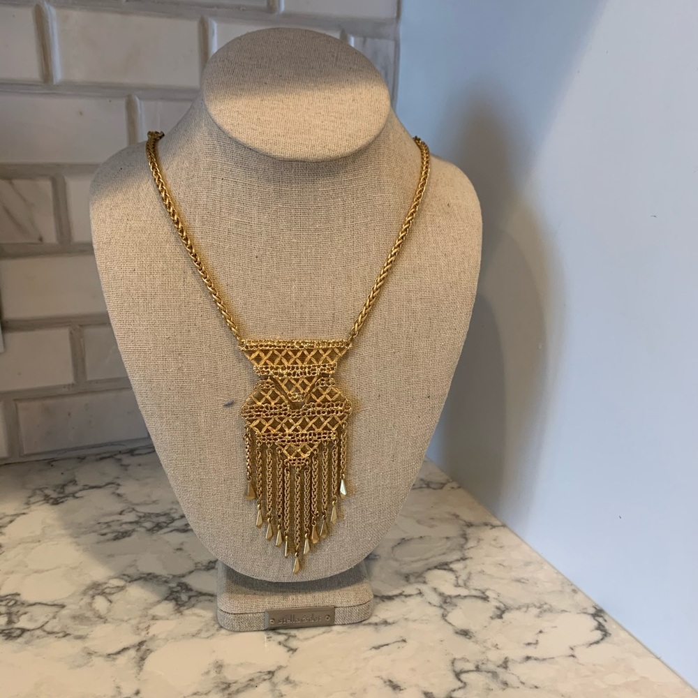 Stella & Dot Alila Gold Fringe Necklace